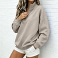 thumbnail image 7 of Hurxie Womens Quarter Zip Pullover Casual Shirts Half Zip Sweatshirts 1/4 Zip Pullover Women Pullover Sweatshirts Beige,L, 7 of 7