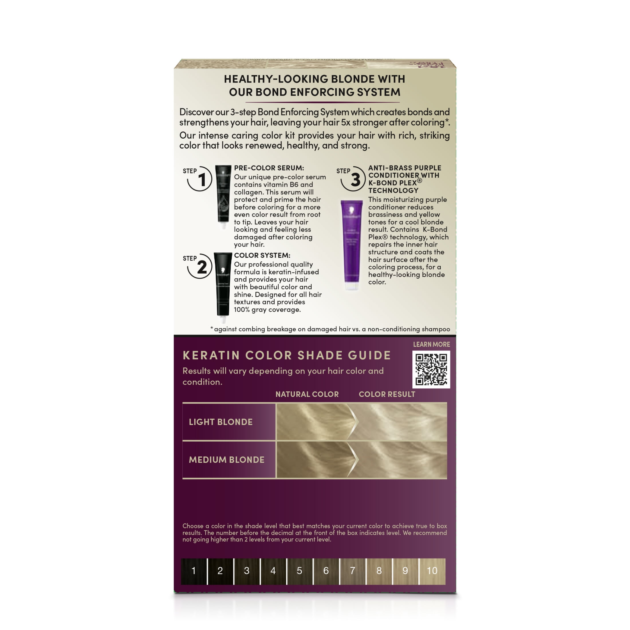 Schwarzkopf Keratin Color – Dauerhafte Haarfarbe 10.1 Extra Light Ash Blonde, 1 Anwendung