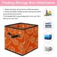 thumbnail image 3 of RATGDN Collapsible Fabric Cube Storage Bin with Double Handles for Living Room Bedroom Office Black - Orange Juice Fruit, 3 of 7