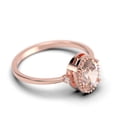 thumbnail image 2 of Beautiful Boho And hippie 1.35 Carat Oval Cut Morganite And Diamond Moissanite Engagement Ring, Wedding Ring in 10k Solid Rose Gold, Romanic Gift For Her, Promise Ring, Anniversary Ring, 2 of 3