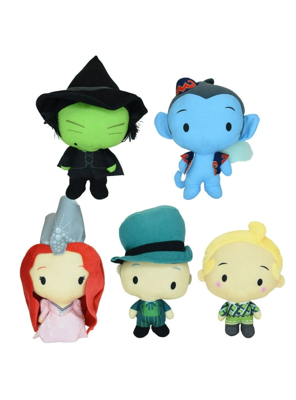Wizard of Oz 7-Inch Glinda, Flying Monkey, Wicked Witch of the West, Wizard of Oz, Munchkin - 5 Pc Stuffed Plush Toys