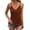 Brown, variant on Timegard Camisole Tops for Women Lace V Neck Eyelet Tunic Tops Casual Spaghetti Strap Comfy Tank Tops