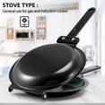 thumbnail image 5 of Frying Pan,Double Side Pan Non-Stick Flip Folding BBQ Stable and Cooking Tool for Home Kitchen, 5 of 6