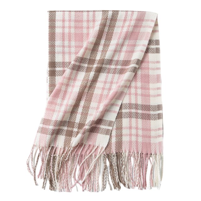 Bufandas a cuadros escoceses para mujer en invierno, bufandas largas para mujer con flecos, bufandas súper suaves para mujer en invierno