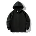 thumbnail image 2 of kpoplk Kids Soft Fleece Casual Sweatshirt Zip up Hooded Sports Jacket with Pocket Boys Girls Athletic Hoodie(Black,3-4 Years), 2 of 4