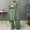 Green, variant on Fashion Outfits Set for Women 2 Piece Sweat Sets for Women Women Spring Solid Color Muslim Solid Color Long Sleeve Shirt Coat Wide Leg Trousers Casual Suit my items out for delivery
