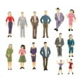 thumbnail image 2 of 14PCs Tiny People Figures, 1:25 Scale Model Train People Hand Painted Model Trains Architectural G Scale Miniatures Figures for, 2 of 6
