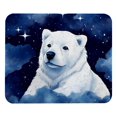 thumbnail image 1 of Alfombrilla de ratón con diseño de oso polar y cielo estrellado, personalizada, con textura premium, base de goma antideslizante, tamaño pequeño, 21 x 25 cm, 1 of 7