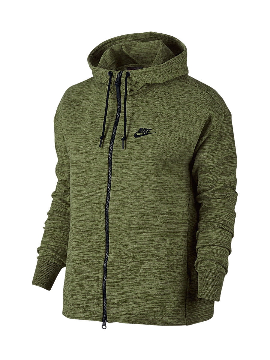 Nike - Nike Womens Tech Knit Full Zip Hoodie Jacket Black/Green/Blue ...