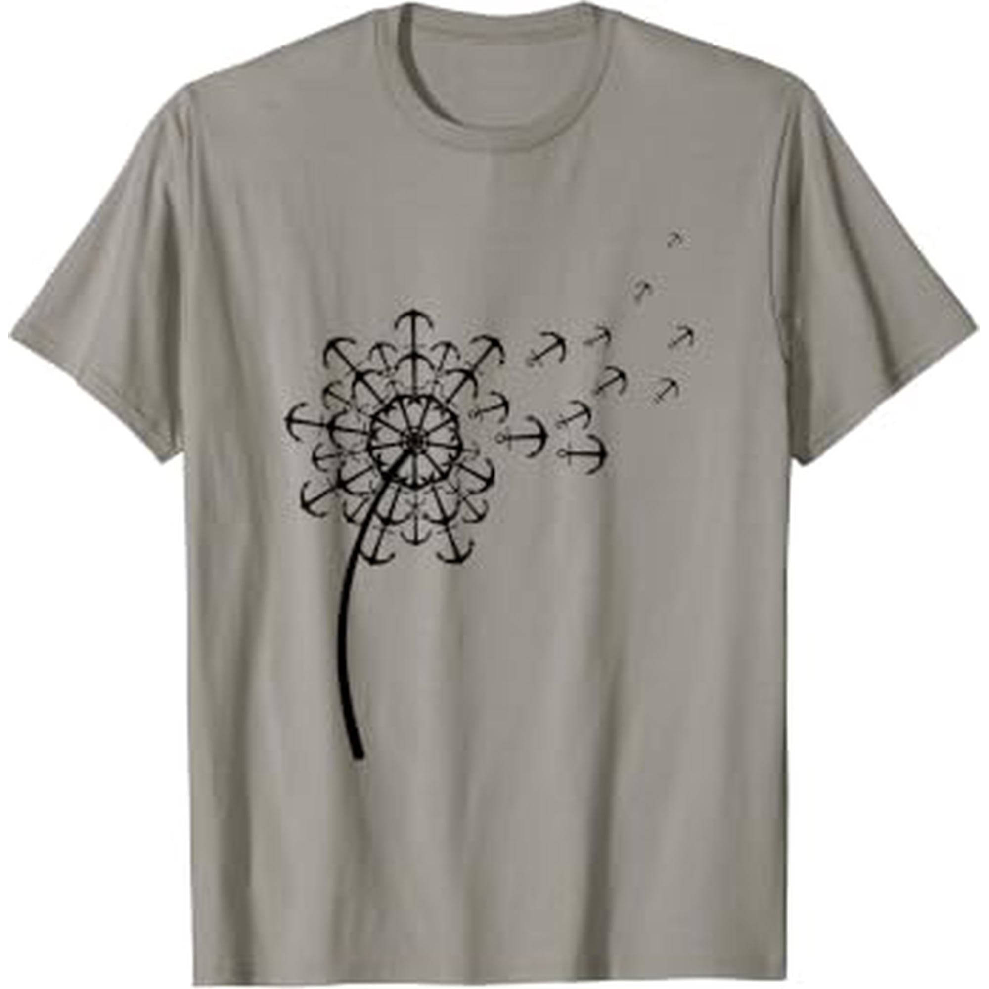 Sailor Dandelion With Anchors For A Sailing Boat Owner T-Shirt All Size S-5XL