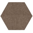 thumbnail image 1 of Ambiant Broadway Collection Solid Color Indoor Outdoor Area Rug Brown - 2' Hexagon, 1 of 4