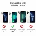 thumbnail image 6 of JETech Case for iPhone 14 Pro 6.1-Inch, Shockproof Phone Bumper Cover, Anti-Scratch Clear Back (Clear), 6 of 6