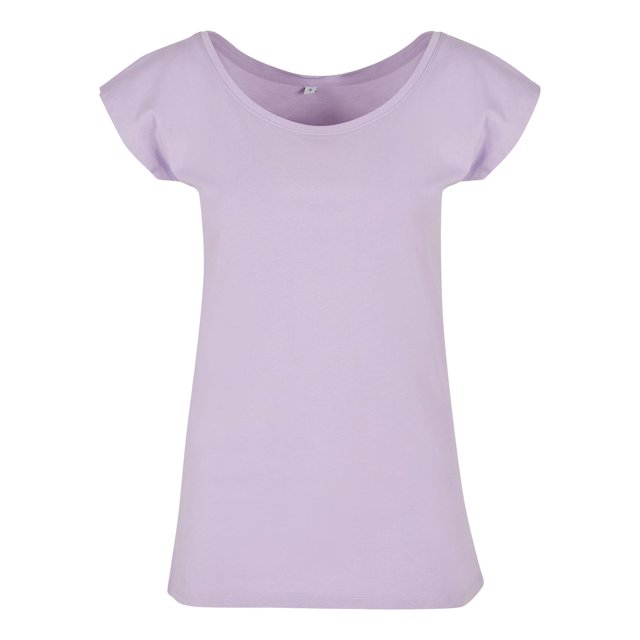 Build Your Brand T-Shirt à Col Grand pour Femmes