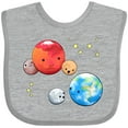 thumbnail image 3 of Inktastic Planetary Playdate Cute Earth, Mars, and Moons Boys or Girls Baby Bib, 3 of 4