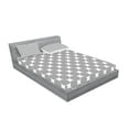 thumbnail image 2 of Ambesonne Geometric Fitted Sheet & Pillow Sham Set, Rotated Lines, Full, Grey White, 2 of 2