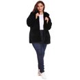 thumbnail image 2 of Abrigo largo de piel sintética de talla grande para mujer Mangas largas con capucha Parka pelud Irfora Abrigo de invierno, 2 of 7