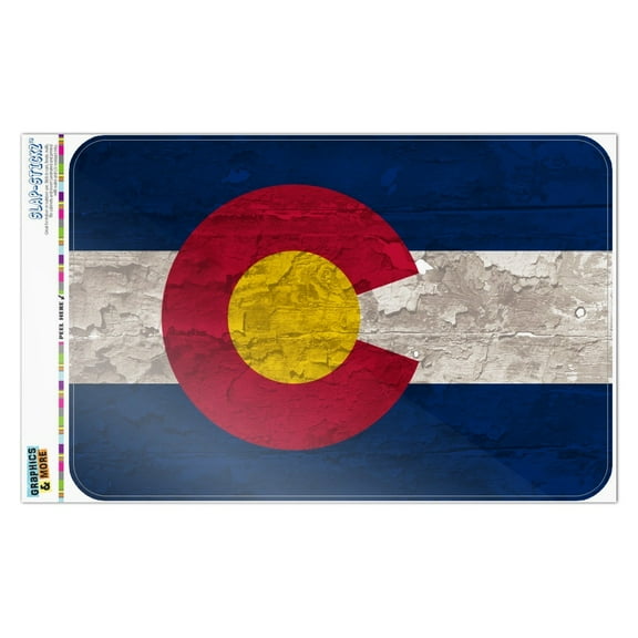 Rustic Distressed Colorado State Flag Home Business Office Sign