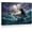 Frame-style, variant on Whimsical Black Cat Riding Shark Canvas Wall Art, Ocean Adventure Decor with Telescope & Sailing Ship, Fantasy Animal Art Print for Home Decorations