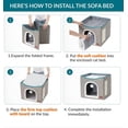 thumbnail image 2 of Casa Y Cama Plegable Para Gato Con Cojín Suave Modelo Gris, 2 of 4