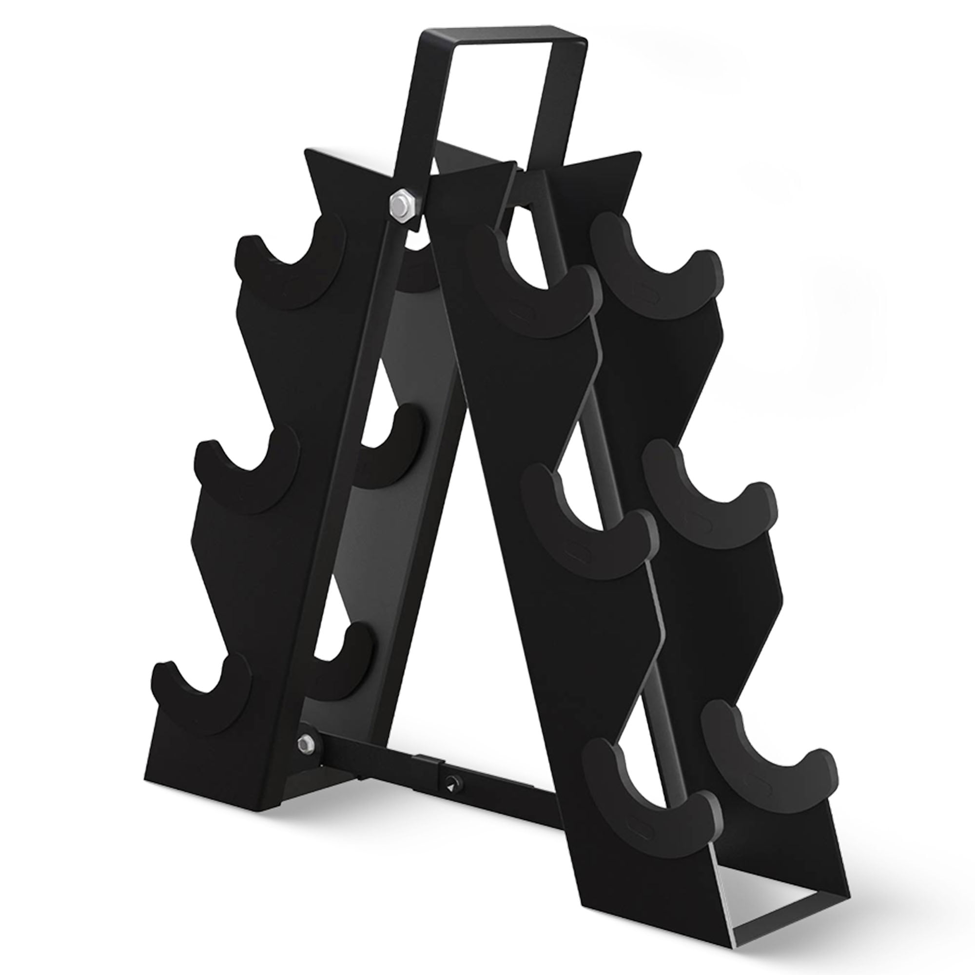 Aussie ハッピーダンベル 5f-4315 BalanceFrom 60 lb Rubber Coated Iron Dumbbell Set with Rack