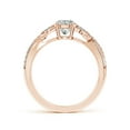 thumbnail image 2 of ANGARA Natural 0.75 Ct. Diamond Side Stone Engagement Ring in 14K Rose Gold for Women (Ring Size: 3), 2 of 10