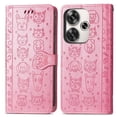 thumbnail image 1 of Funda Cartera FOXDOCK para Xiaomi POCO F6 , Flip PU con Relieve de Gatos y Perros, Tarjetero y Soporte, 1 of 6