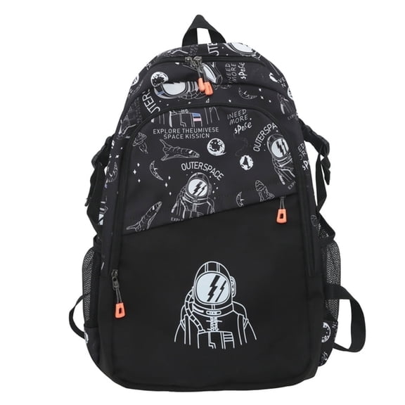 Space Astronaut Backpack Bookbag for Boys Girls, 18 In Rocket Laptop Bag With Adjustable Strap For Travel Rucksack Daypack