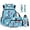 Astronaut Rocekt Planet Star, variant on Xoenoiee Aztec Wolf American Tribal Print Backpack for Kids Boys 6pcs School Bags Teen Bookbags Set with Lunch Box Pencil Case Water Bottle Sleeve Bookmark Keychain, Lightweight Schoolbag Satchel