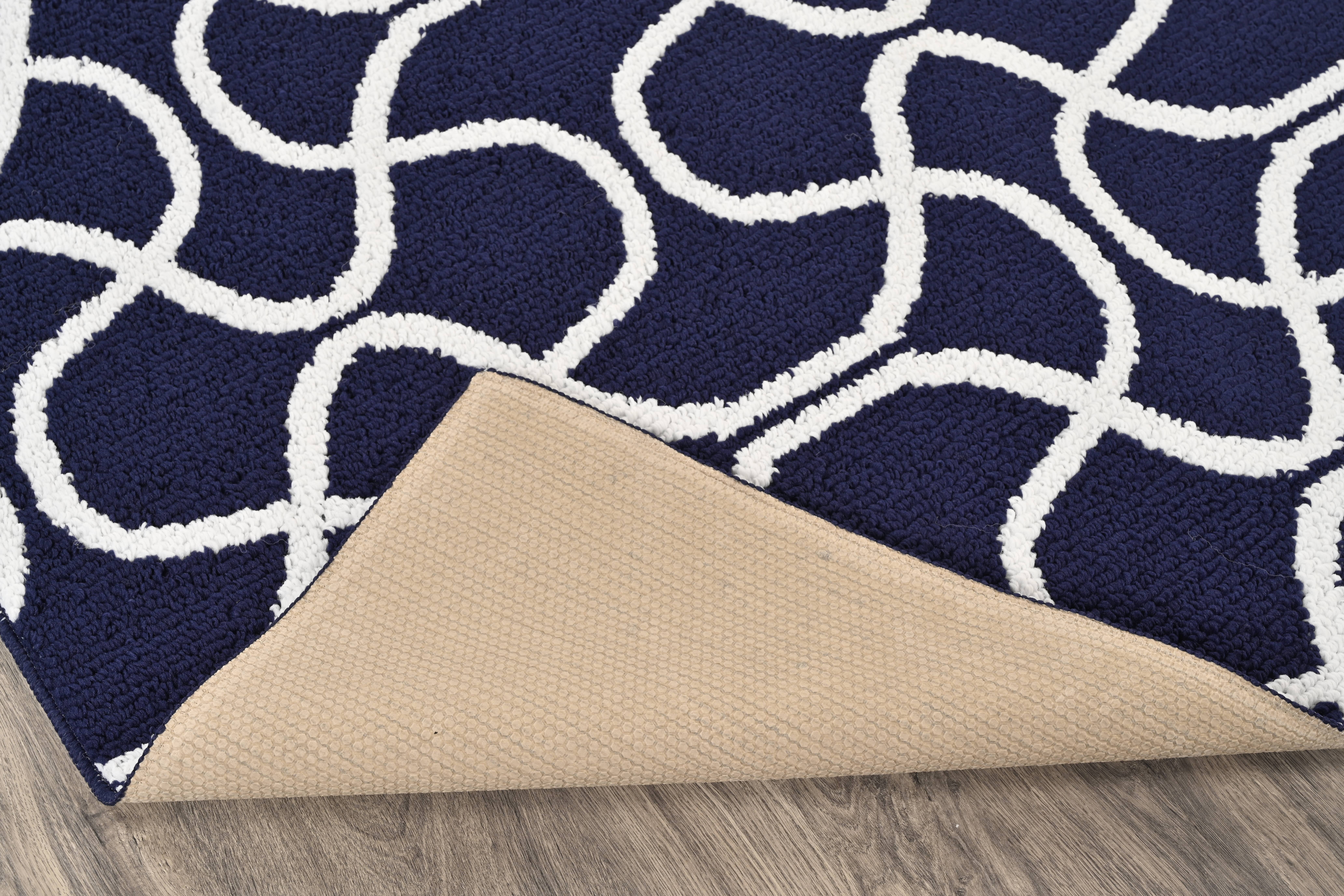 Mainstays Drizzle Navy/White Indoor Area Rug, 6' x 9'