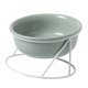 thumbnail image 5 of Tazón de comida para mascotas de cerámica, multiusos, elegante, diseño elevado, protección de la columna cervical, tazón de comida para gatos, perros, mascotas, 300 ml, verde claro, 5 of 5