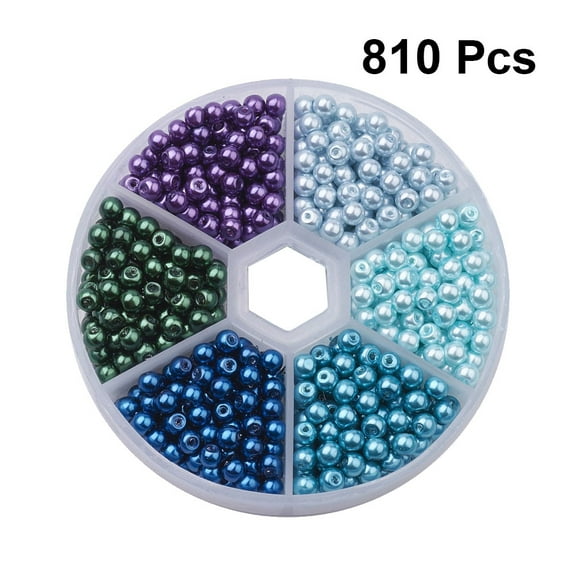 WRITWAA 810 Pieces Assorted Multi-Colored Beads for Creative Craft Projects, Jewelry Making and Arts & Crafts