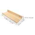 thumbnail image 2 of SOPOTUTU Floating Design Wall Shelf Khaki Wood Shelf for Bedroom 1Pcs, 2 of 8