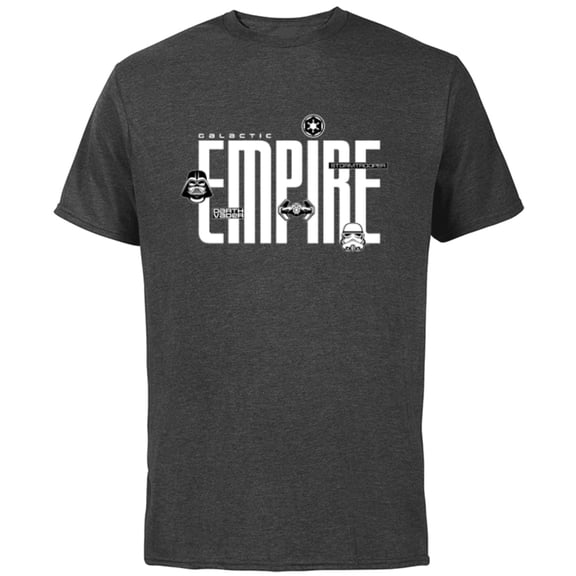 Star Wars Galactic Empire Darth Vader Stormtrooper Dark Side - Short Sleeve Cotton T-Shirt for Adults - Customized-Charcoal