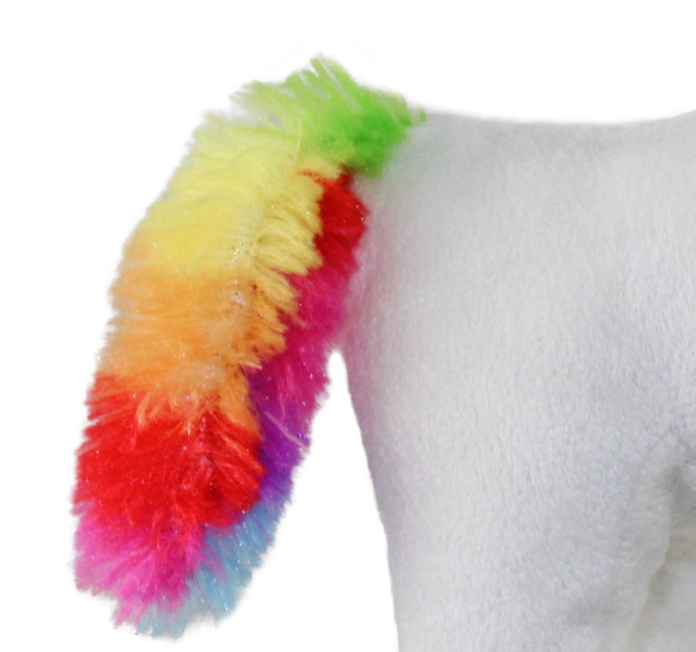 Plush Pal 11" Soft & Fluffy White Unicorn Stuffed Animal Toy with Rainbow Tail And Mane