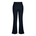 thumbnail image 4 of WREESH Womens Flare Leggings Fashion Comfortable Solid Color Pocket Casual Flared Pants Navy, 4 of 7