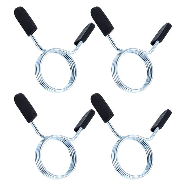 Uxcell Barbell Spring Clip, 2-inch Barbell Clamps Spring Lock Collars Fitness Equipment for Strength Training, 4Pcs