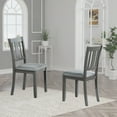 thumbnail image 3 of NEW Dining Chairs Only, Wooden Dining Chairs Set of 4, Kitchen Chair with Padded Seat, Upholstered Side Chair for Dining Room, Living Room, Gray, 3 of 8