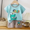 thumbnail image 2 of UAYOTSE Baby Boy Clothes Baby Boy 2PCS Outfits short Sleeve Round Neckline Tops Pants Set Baby Boy Spring Summer Clothes 2PC short Sleeve Pajamas,Sizes 9-18 Months, 2 of 4