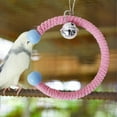thumbnail image 4 of Parrot Swing Toy with Bell Climbing Toys Colorful Cotton Rope Bird Hanging Braided Chew Toy for Small Medium Parrots, 4 of 8