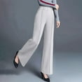 thumbnail image 6 of White Dress Pants Womens Business Casual Pants, Pull on Office Formal Elastic Waist Plus Size Slacks Ladies Work Slacks with Pockets S-2XL, 6 of 6