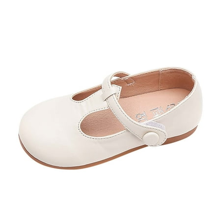 

Honeeladyy Toddler Kid Shoes Baby Girl Children s Soft-soled Baotou Anti-collision Soft-soled Small Leather Shoes Princess Shoes Beige Sales Online