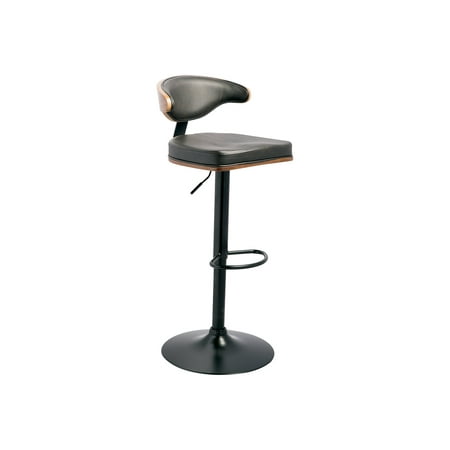 Traditional Style Bar Stools Signature Design By Ashley - Bellatier Tall Upholstered Swivel Barstool - Contemporary Style - Black / Brown ()