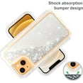 thumbnail image 4 of Case for iPhone 14,Military Grade 3 in 1 Hybrid Glitter Liquid Quicksand Moving Stars Sparkle Flowing Shockproof Protective Phone Case for,6.1 inch 2022 (Black), 4 of 8