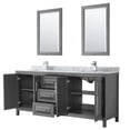 thumbnail image 3 of Wyndham Collection Daria 80" Square Sinks Wood Double Bathroom Vanity in Gray, 3 of 3
