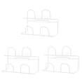 thumbnail image 4 of FRCOLOR 3pcs Double-layer Shoes Mount Slippers Hanging Shelf Slipper Storage Organizer (White), 4 of 8