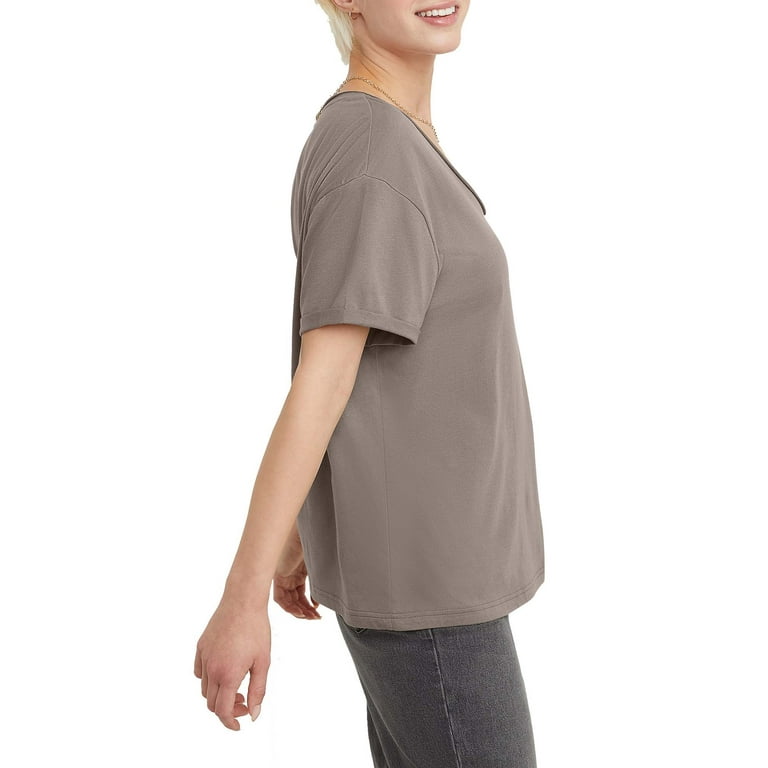 hanes slim fit v neck walmart