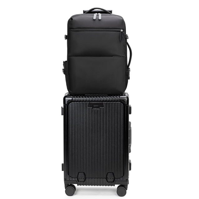 Juego de 2 piezas Luggage feilario con marco de aluminio de 20 pulgadas con cierre TSA