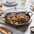thumbnail image 6 of Staub Cast Iron 3.5-qt Braiser with Glass Lid - Grenadine, 6 of 10