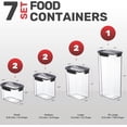 thumbnail image 4 of DWËLLZA KITCHEN Clear Air Tight Containers for Food - Set of 7, 4 of 5