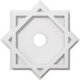 thumbnail image 1 of Ekena Millwork CMP12AL-02000 12 Pouces OD x 2 Pouces ID Carré Axel Architectural Grade PVC Contemporain Médaillon de Plafond, 1 of 1